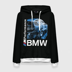 Женская толстовка 3D с принтом BMW в городе Новоалтайск, 100% полиэстер  | двухслойный капюшон со шнурком для регулировки, мягкие манжеты на рукавах и по низу толстовки, спереди карман-кенгуру с мягким внутренним слоем. | auto | bmw машины | авто | автомобильные | бмв