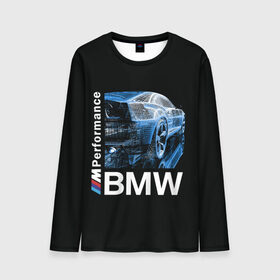 Мужской лонгслив 3D с принтом BMW в городе Новоалтайск, 100% полиэстер | длинные рукава, круглый вырез горловины, полуприлегающий силуэт | auto | bmw машины | авто | автомобильные | бмв