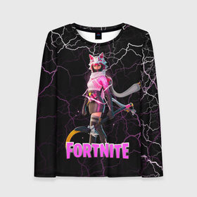 Женский лонгслив 3D с принтом Vi Fox Fortnite в городе Новоалтайск, 100% полиэстер | длинные рукава, круглый вырез горловины, полуприлегающий силуэт | chapter 2 | chapter 2: season 5 | fortnite | fortnite 3 | fortnite лиса | fox clan | vi | vi fox | vi fox clan fortnite | vi fox fortnite | ви фокс | глава 2 сезон 5 | клан лисы | скин лисы | фокс клан | фортнайт | фортнайт глава 2 | фортнайт лиса ви