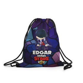 Рюкзак-мешок 3D с принтом BRAWL STARS EDGAR в городе Новоалтайск, 100% полиэстер | плотность ткани — 200 г/м2, размер — 35 х 45 см; лямки — толстые шнурки, застежка на шнуровке, без карманов и подкладки | 8 bit | brawl stars | byron | colette | crow | edgar | gale | leon | max | mr.p | sally leon | shark | virus 8 bit | werewolf leon | акула | байрон | берли | бравл старс | ворон | коллет | макс | оборотень | эдгар