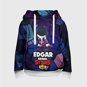 Детская толстовка 3D с принтом BRAWL STARS EDGAR в городе Новоалтайск, 100% полиэстер | двухслойный капюшон со шнурком для регулировки, мягкие манжеты на рукавах и по низу толстовки, спереди карман-кенгуру с мягким внутренним слоем | 8 bit | brawl stars | byron | colette | crow | edgar | gale | leon | max | mr.p | sally leon | shark | virus 8 bit | werewolf leon | акула | байрон | берли | бравл старс | ворон | коллет | макс | оборотень | эдгар