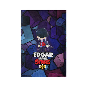 Обложка для паспорта матовая кожа с принтом BRAWL STARS EDGAR в городе Новоалтайск, натуральная матовая кожа | размер 19,3 х 13,7 см; прозрачные пластиковые крепления | 8 bit | brawl stars | byron | colette | crow | edgar | gale | leon | max | mr.p | sally leon | shark | virus 8 bit | werewolf leon | акула | байрон | берли | бравл старс | ворон | коллет | макс | оборотень | эдгар
