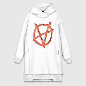 Платье-худи хлопок с принтом VETEMENTS 20 в городе Новоалтайск,  |  | anarchy | знак | крой оверсайз | нашивка | перевернутым символом
