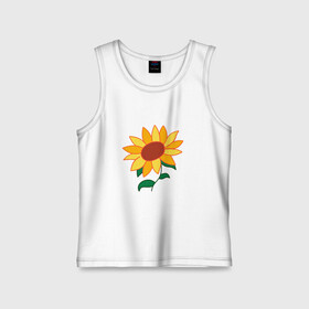 Детская майка хлопок с принтом Подсолнух в городе Новоалтайск,  |  | ai ooto | sun flower | sunflower | wonder egg priority | ай ото | подсолнух | приоритет чудо яйца