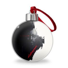 Ёлочный шар с принтом Cyberpunk 2077 в городе Новоалтайск, Пластик | Диаметр: 77 мм | cyberpunk 2077 | hacker | maelstrom | militech | quadra | samurai | sci fi | technology | trauma team | v | будущее | игра | иероглифы | киану ривз | кибер | киберпанк | киборг | киборги | корпорация | лого | милитек | панк | роботы | самурай | т