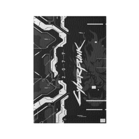 Обложка для паспорта матовая кожа с принтом Cyberpunk 2077 Tech в городе Новоалтайск, натуральная матовая кожа | размер 19,3 х 13,7 см; прозрачные пластиковые крепления | cyberpunk 2077 | game | samurai | игра | кибер | киберпанк 2077 | самурай