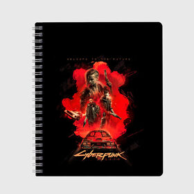 Тетрадь с принтом Cyberpunk 2077 в городе Новоалтайск, 100% бумага | 48 листов, плотность листов — 60 г/м2, плотность картонной обложки — 250 г/м2. Листы скреплены сбоку удобной пружинной спиралью. Уголки страниц и обложки скругленные. Цвет линий — светло-серый
 | cyberpunk 2077 | hacker | maelstrom | militech | quadra | samurai | sci fi | technology | trauma team | v | будущее | игра | иероглифы | киану ривз | кибер | киберпанк | киборг | киборги | корпорация | лого | милитек | панк | роботы | самурай | т