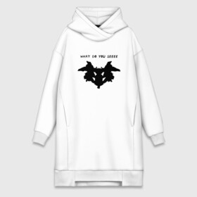 Платье-худи хлопок с принтом What do you see в городе Новоалтайск,  |  | ink | psycho | psychology | rorschach | spots | психо | психология | пятна | роршах | чернила