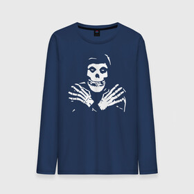 Мужской лонгслив хлопок с принтом Misfits logo в городе Новоалтайск, 100% хлопок |  | bones | death | group | guitar | logotype | misfits | rock | skeletone | skull | teeth | гитара | группа | зубы | кости | лого | мисфитс | неприкачнные | отбросы | рок | скелет | череп
