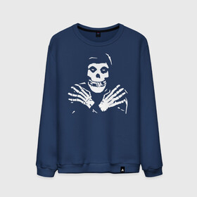 Мужской свитшот хлопок с принтом Misfits logo в городе Новоалтайск, 100% хлопок |  | bones | death | group | guitar | logotype | misfits | rock | skeletone | skull | teeth | гитара | группа | зубы | кости | лого | мисфитс | неприкачнные | отбросы | рок | скелет | череп