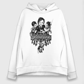 Женское худи Oversize хлопок с принтом Bioshock The Little SIsters в городе Новоалтайск, френч-терри — 70% хлопок, 30% полиэстер. Мягкий теплый начес внутри —100% хлопок | боковые карманы, эластичные манжеты и нижняя кромка, капюшон на магнитной кнопке | big daddy | bioshock infinite | little sister | биошок | большой папочка | винтаж | ретро | сестра