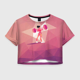 Женская футболка Crop-top 3D с принтом GYM LOVE в городе Новоалтайск, 100% полиэстер | круглая горловина, длина футболки до линии талии, рукава с отворотами | crossfit | girl | gym | heart | love | sport | traning | women | workout | воркаут | девушка | зал | зож | кроссфит | кросфит | любовь | присед | сердце | спорт | спортсменка | тренировки | штанга
