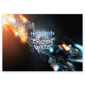 Поздравительная открытка с принтом HZD / HORIZON ZERO DAWN (S) в городе Новоалтайск, 100% бумага | плотность бумаги 280 г/м2, матовая, на обратной стороне линовка и место для марки
 | aloy | antasy girl | art | artwork | digital art | fantasy | horizon | horizon: zero dawn | landscape | tallneck | warrior fantasy | weapon | zero dawn