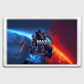 Магнит 45*70 с принтом Mass EFFECT Legendary ed в городе Новоалтайск, Пластик | Размер: 78*52 мм; Размер печати: 70*45 | andromeda | legendary edition | n 7 | shepard | андромеда | легендарное издание | мас эффект | масс эффект | ремастер | цербер | шепард