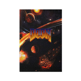 Обложка для паспорта матовая кожа с принтом DOOM / ДУМ (S) в городе Новоалтайск, натуральная матовая кожа | размер 19,3 х 13,7 см; прозрачные пластиковые крепления | Тематика изображения на принте: doom | doom eternal | game | tegunvteg | демоны | дум | игры | марс