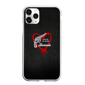 Чехол для iPhone 11 Pro Max матовый с принтом Bonnie в городе Новоалтайск, Силикон |  | barrow | bonnie | clyde | love you till the end | parker | бони | бони и клайд | бонни | для влюбленных | клайд | кровь | любовь | парные | пистолет | револьвер | сердце
