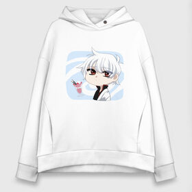 Женское худи Oversize хлопок с принтом Gintama | Гинтама в городе Новоалтайск, френч-терри — 70% хлопок, 30% полиэстер. Мягкий теплый начес внутри —100% хлопок | боковые карманы, эластичные манжеты и нижняя кромка, капюшон на магнитной кнопке | anime | gintama | аниме | анимэ | гинтама | гинтоки саката | кагура | последний самурай | хидэаки сорати | шинпачи шимура | япония