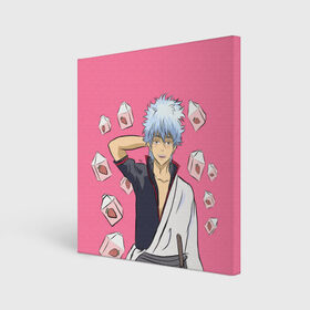 Холст квадратный с принтом Gintama | Гинтама в городе Новоалтайск, 100% ПВХ |  | anime | gintama | аниме | анимэ | гинтама | гинтоки саката | кагура | последний самурай | хидэаки сорати | шинпачи шимур | япония