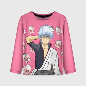 Детский лонгслив 3D с принтом Gintama | Гинтама в городе Новоалтайск, 100% полиэстер | длинные рукава, круглый вырез горловины, полуприлегающий силуэт
 | anime | gintama | аниме | анимэ | гинтама | гинтоки саката | кагура | последний самурай | хидэаки сорати | шинпачи шимур | япония