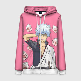 Женская толстовка 3D на молнии с принтом Gintama | Гинтама в городе Новоалтайск, 100% полиэстер | длина до линии бедра, манжеты и пояс оформлены мягкой тканевой резинкой, двухслойный капюшон со шнурком для регулировки, спереди молния, по бокам два кармана | anime | gintama | аниме | анимэ | гинтама | гинтоки саката | кагура | последний самурай | хидэаки сорати | шинпачи шимур | япония