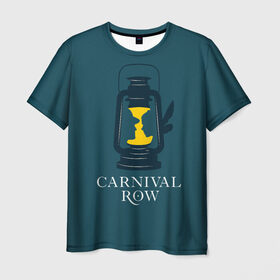 Мужская футболка 3D с принтом Карнивал Роу - Carnival Row в городе Новоалтайск, 100% полиэфир | прямой крой, круглый вырез горловины, длина до линии бедер | carnival row | волшебный | исторический | карнивал роу | крылья | лампа | лого | логотип | подарок | сериал | сказка | фея | шляпа