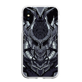 Чехол для iPhone XS Max матовый с принтом Механический робот в городе Новоалтайск, Силикон | Область печати: задняя сторона чехла, без боковых панелей | art | cyber | head | mechanical | skull | арт | голова | кибер | механический | монстр | робот