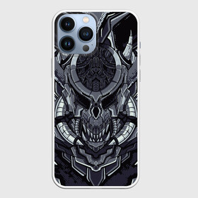 Чехол для iPhone 13 Pro Max с принтом Механический робот в городе Новоалтайск,  |  | Тематика изображения на принте: art | cyber | head | mechanical | skull | арт | голова | кибер | механический | монстр | робот