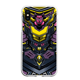 Чехол для iPhone XS Max матовый с принтом Механический робот в городе Новоалтайск, Силикон | Область печати: задняя сторона чехла, без боковых панелей | art | cyber | head | mechanical | robot | арт | голова | кибер | механический | монстр | робот