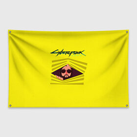 Флаг-баннер с принтом Cyberpunk 2077 в городе Новоалтайск, 100% полиэстер | размер 67 х 109 см, плотность ткани — 95 г/м2; по краям флага есть четыре люверса для крепления | cyberpunk 2077 | hacker | maelstrom | militech | quadra | samurai | sci fi | technology | trauma team | v | будущее | игра | иероглифы | киану ривз | кибер | киберпанк | киборг | киборги | корпорация | лого | милитек | панк | роботы | самурай | т