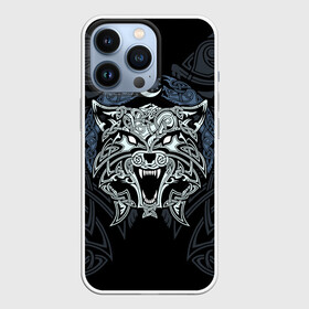 Чехол для iPhone 13 Pro с принтом Фенрир в городе Новоалтайск,  |  | braid | celtic | fernier | ornament | pattern | sacred signs | scandinavian | wolf | волк | кельтский | орнамент | плетенка | сакральные знаки | скандинавский | узор | фернир
