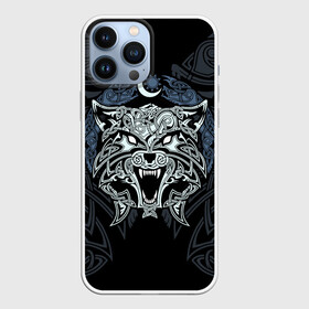 Чехол для iPhone 13 Pro Max с принтом Фенрир в городе Новоалтайск,  |  | braid | celtic | fernier | ornament | pattern | sacred signs | scandinavian | wolf | волк | кельтский | орнамент | плетенка | сакральные знаки | скандинавский | узор | фернир