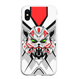 Чехол для iPhone XS Max матовый с принтом Mechanical cat в городе Новоалтайск, Силикон | Область печати: задняя сторона чехла, без боковых панелей | art | cat | cyber | head | mechanical | robot | арт | голова | кибер | кот | механический | монстр | робот