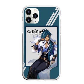Чехол для iPhone 11 Pro Max матовый с принтом Кэйа - Genshin Impact в городе Новоалтайск, Силикон |  | genshin impact | геншин | игра | игровой | кавайный | крио | кэйа | кэйа олберич | манга | персонаж | подарок | синий