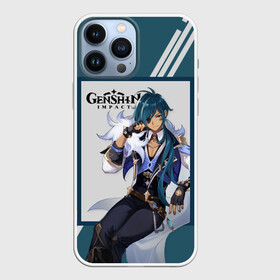 Чехол для iPhone 13 Pro Max с принтом Кэйа   Genshin Impact в городе Новоалтайск,  |  | genshin impact | геншин | игра | игровой | кавайный | крио | кэйа | кэйа олберич | манга | персонаж | подарок | синий