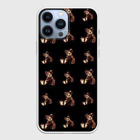 Чехол для iPhone 13 Pro Max с принтом Плюшевый Мишка (Паттерн) в городе Новоалтайск,  |  | Тематика изображения на принте: 14 февраля | hello kitty | i love you | love is | валентин | день святого | животные | игрушка | иероглифы | любовь | мишка | надпись | парные | паттерн | подушки | поцелуй | принт | сердце | текст | узор | я тебя люблю