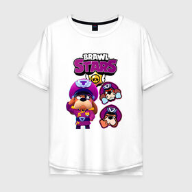 Мужская футболка хлопок Oversize с принтом Brawl Stars - Colonel Ruffs в городе Новоалтайск, 100% хлопок | свободный крой, круглый ворот, “спинка” длиннее передней части | Тематика изображения на принте: brawl | brawl ruffs | brawl stars | brawler | colonel ruffs | leon | new brawler | ruffs | ruffus | starrforce | бравл | бравл гавс | бравл пес | бравл собака | бравл старс | бравлер | гавс | генерал гавс | леон | руффс | 