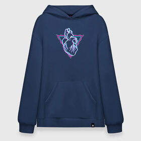 Худи SuperOversize хлопок с принтом Glitch Heart в городе Новоалтайск, 70% хлопок, 30% полиэстер, мягкий начес внутри | карман-кенгуру, эластичная резинка на манжетах и по нижней кромке, двухслойный капюшон
 | day | glitch | heart | love | romantic | valentine | valentines | амур | валентина | влюбленные | влюбленных | всех | день | любовь | романтика | романтичность | святого | сердечки | сердечко | сердце
