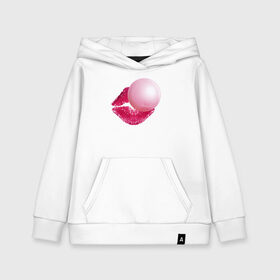 Детская толстовка хлопок с принтом BubbleGum Lips в городе Новоалтайск, 100% хлопок | Круглый горловой вырез, эластичные манжеты, пояс, капюшен | bubble | bubblegum | day | gum | heart | kiss | lips | love | romantic | valentine | valentines | амур | валентина | влюбленные | влюбленных | всех | губы | день | жвачка | любовь | поцелуй | романтика | романтичность | святого | сердечк