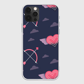 Чехол для iPhone 12 Pro Max с принтом Любовь паттерн, лук и стрелы в городе Новоалтайск, Силикон |  | arrow | bow | cupidon | holiday | love | pattern | pattern valentines day | repeatable | seamless | день святого валентина | купидон | лук | любовь | паттерн | повтор | праздник | сердце | стрелы | узор