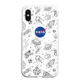 Чехол для iPhone XS Max матовый с принтом NASA в городе Новоалтайск, Силикон | Область печати: задняя сторона чехла, без боковых панелей | administration | aeronautics | nasa | national | space | детская | тrdnasa