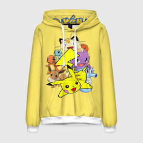 Мужская толстовка 3D с принтом Pokemon-Pikachu в городе Новоалтайск, 100% полиэстер | двухслойный капюшон со шнурком для регулировки, мягкие манжеты на рукавах и по низу толстовки, спереди карман-кенгуру с мягким внутренним слоем. | pikachu | pikapika | pokemon | аниме | мяут | пикачу | покемоны