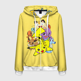 Мужская толстовка 3D на молнии с принтом Pokemon-Pikachu в городе Новоалтайск, 100% полиэстер | длина до линии бедра, манжеты и пояс оформлены мягкой тканевой резинкой, двухслойный капюшон со шнурком для регулировки, спереди молния, по бокам два кармана | pikachu | pikapika | pokemon | аниме | мяут | пикачу | покемоны