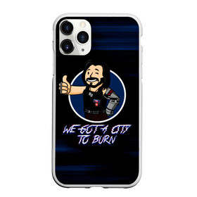 Чехол для iPhone 11 Pro Max матовый с принтом WE GOTA CITY TO BURN в городе Новоалтайск, Силикон |  | Тематика изображения на принте: cyberpunk 2077 | hacker | maelstrom | militech | quadra | samurai | sci fi | technology | trauma team | v | будущее | игра | иероглифы | киану ривз | кибер | киберпанк | киборг | киборги | корпорация | лого | милитек | панк | роботы | самурай | т