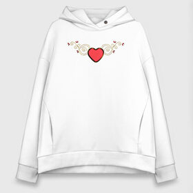 Женское худи Oversize хлопок с принтом Heart в городе Новоалтайск, френч-терри — 70% хлопок, 30% полиэстер. Мягкий теплый начес внутри —100% хлопок | боковые карманы, эластичные манжеты и нижняя кромка, капюшон на магнитной кнопке | 14 февраля | bear | cute | february 14 | heart | love | valentines day | ангелы | девушке | день влюбленных | день святого валентина | крылья | любовь | медвежонок | мило | милота | мишка | мишки | пара | парню | подарок