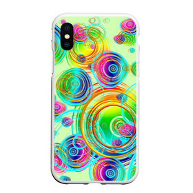 Чехол для iPhone XS Max матовый с принтом Радужные спирали позитив в городе Новоалтайск, Силикон | Область печати: задняя сторона чехла, без боковых панелей | Тематика изображения на принте: абстракция | арт | веселье | весна | геометрия | градиент | дудл | дудлинг | завитушки | завихрюшки | каляки | капли | краски | креатив | круги | окружности | позитив | радуга | рисунок | спирали