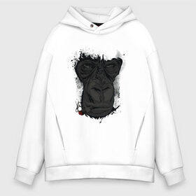 Мужское худи Oversize хлопок с принтом Monkey Face в городе Новоалтайск, френч-терри — 70% хлопок, 30% полиэстер. Мягкий теплый начес внутри —100% хлопок | боковые карманы, эластичные манжеты и нижняя кромка, капюшон на магнитной кнопке | chimpanzee | cigar | face | gorilla | head | monkey | голова | горилла | лицо | обезьяна | шимпанзе