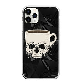 Чехол для iPhone 11 Pro Max матовый с принтом Кофе из черепа в городе Новоалтайск, Силикон |  | horror | кости | скелет | слова | ужас | ужасы | хоррор | через из слов | череп