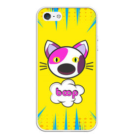 Чехол для iPhone 5/5S матовый с принтом PoP CaT BooP в городе Новоалтайск, Силикон | Область печати: задняя сторона чехла, без боковых панелей | Тематика изображения на принте: boom | meme | pop art | popping | бум | буп кот | котик | мем | поп арт | ретро | стиль