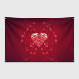 Флаг-баннер с принтом Valentines Day в городе Новоалтайск, 100% полиэстер | размер 67 х 109 см, плотность ткани — 95 г/м2; по краям флага есть четыре люверса для крепления | 14 febraury | 14 февраля | heart | valentine day | арт | день валентин | день святого валентина | любовь | сердце | сердце арт | сердце любви