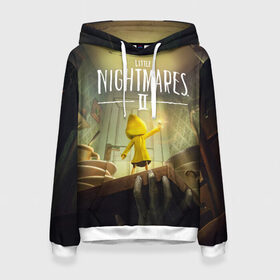 Женская толстовка 3D с принтом Little Nightmares 2 в городе Новоалтайск, 100% полиэстер  | двухслойный капюшон со шнурком для регулировки, мягкие манжеты на рукавах и по низу толстовки, спереди карман-кенгуру с мягким внутренним слоем. | little nightmares | nightmares | игры | литл найтмейрс | моно | учительница